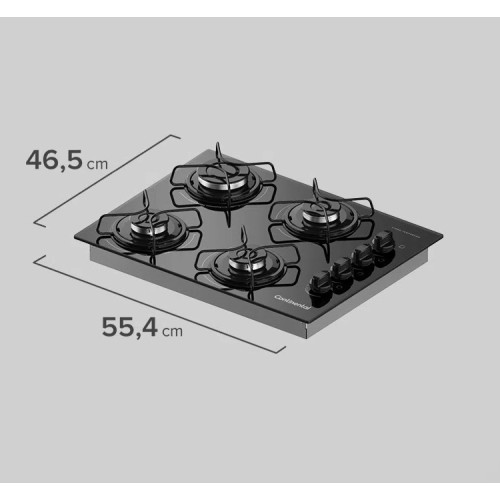 Placa de Cocina a Gas Continental KC4GP 4 Hornallas 55cm