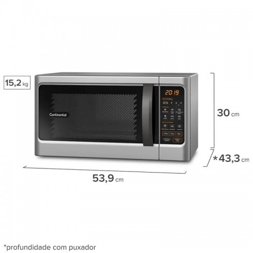 Microondas Continental MC34S 1400W 34L Digital Gris