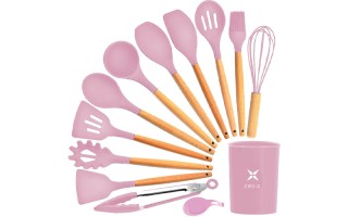 Utensilios de Cocina Croix 630343 13pzs Rosado Utensilios de Cocina Croix 630343 13pzs Rosado