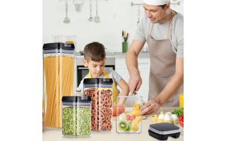 Envases para Alimentos Croix 630552 7pzs Negro Envases para Alimentos Croix 630552 7pzs Negro