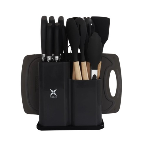 Utensilios de Cocina Croix 630620 19pzs Negro