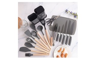 Utensilios de Cocina Croix 630621 19pzs Gris