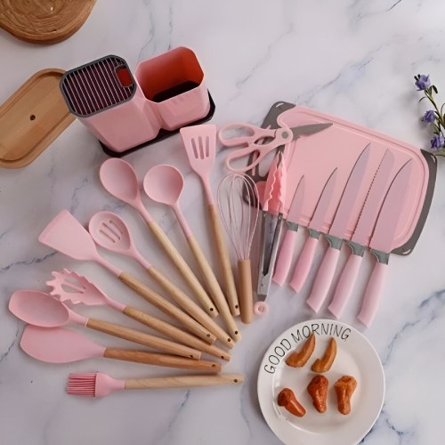 Utensilios de Cocina Croix 630622 19pzs Rosa