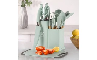 Utensilios de Cocina Croix 630623 19pzs Verde