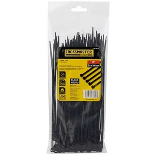 Precinto Crossmaster 9967622 3,6mm 20cm Negro x100u