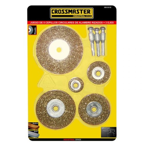 Cepillos de Acero Crossmaster 9980992 Plato Ondulado 5pzs