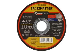 Disco de Corte Acero Inox. Crossmaster 115mm x 1,6mm