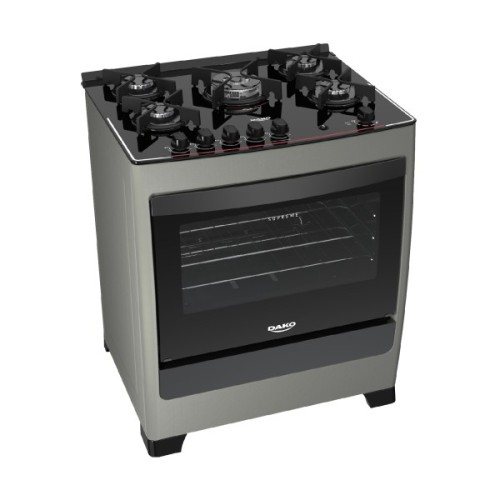 Cocina a Gas Dako Supreme Glass 5 Hornallas Gris