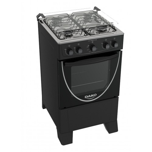 Cocina a Gas Dako Amazonas 4 Hornallas Negro