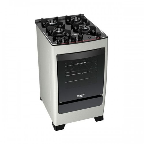 Cocina a Gas Dako Supreme Glass 4 Hornallas Gris