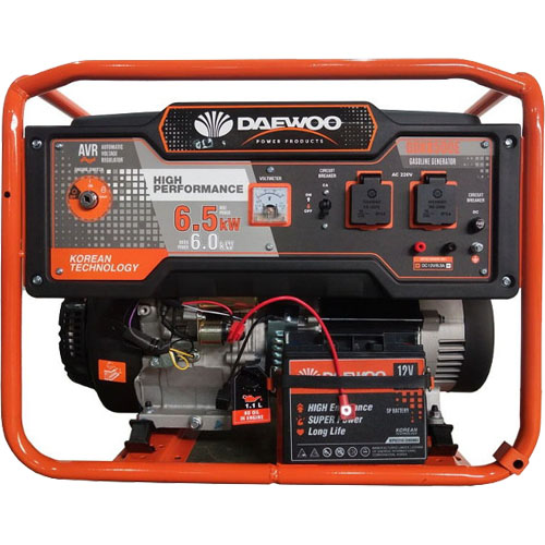 Generador Daewoo GDK6500E 6500W 220V Electrico Naftero