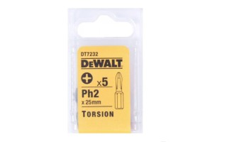 Puntas Cruz Dewalt DT7232-QZ 25mm PH2 5u