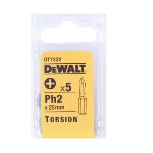 Puntas Cruz Dewalt DT7232-QZ 25mm PH2 5u