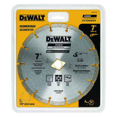 Disco de Corte Dewalt DW47702HP Diamante Segmentado 180mm