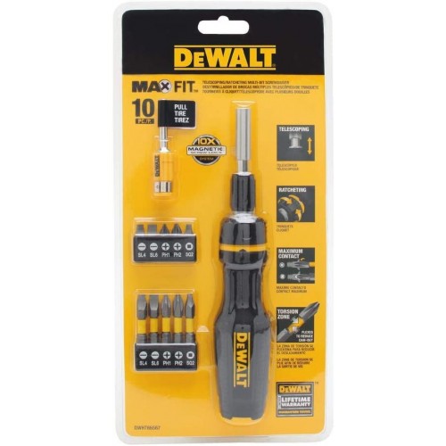 Destornillador Cricket Extensible y Puntas Dewalt MAX FIT 