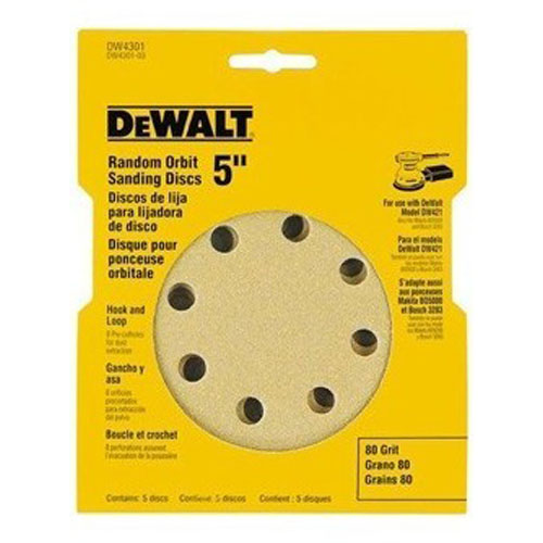 Lijas Circulares Dewalt DW4301 G80 con Velcro x5u