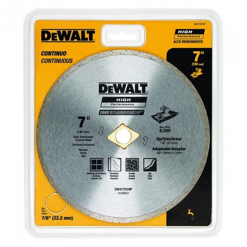 Disco de Corte Dewalt DW47701HP Diamante Continuo 180mm