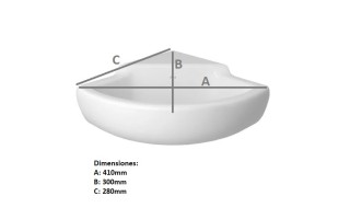 Lavamanos para Baño Deca tipo Esquinero 410mm Blanco Lavamanos para Baño Deca tipo Esquinero 410mm Blanco