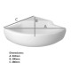 Lavamanos para Baño Deca tipo Esquinero 410mm Blanco