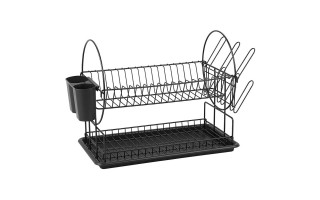 Escurridor de Platos y Cubiertos Decoteam DCE-006 Negro Escurridor de Platos y Cubiertos Decoteam DCE-006 Negro