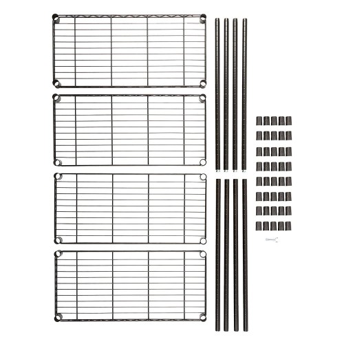 Estante Decoteam 630301 Metálico 4 Repisas Negro