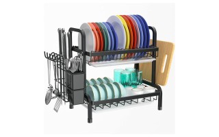 Escurridor de Platos y Cubiertos Decoteam DCE-009 Negro Escurridor de Platos y Cubiertos Decoteam DCE-009 Negro