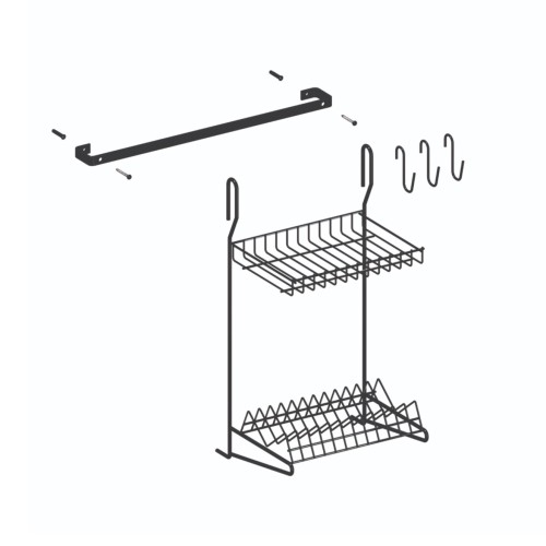 Organizador de Cocina DiCarlo Elegance Kit 01 Negro