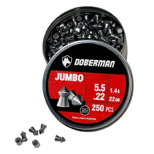 Balines para Aire Comprimido Doberman Jumbo 5,5mm 250u