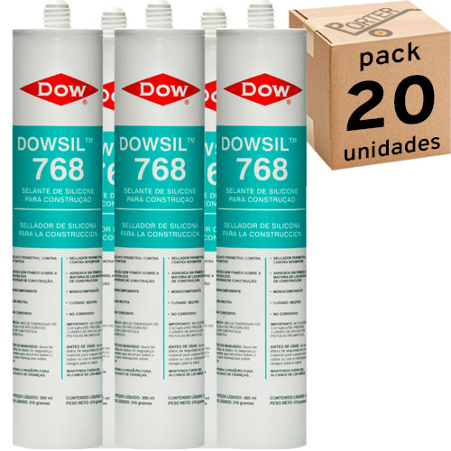 Silicona Dow Sil 768 Neutra 300ml Blanco x20u