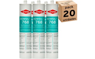 Silicona Dow Sil 768 Neutra 300ml Transparente x20u Silicona Dow Sil 768 Neutra 300ml Transparente x20u