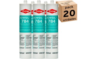 Silicona Dow Sil 784 Acetica 300ml Blanco x20u Silicona Dow Sil 784 Acetica 300ml Blanco x20u