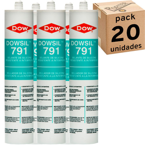 Silicona Dow Sil 791 Neutra 300ml Aluminio x20u