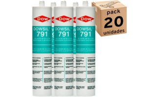 Silicona Dow Sil 791 Neutra 300ml Negro x20u Silicona Dow Sil 791 Neutra 300ml Negro x20u