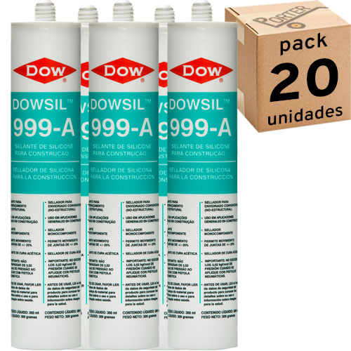 Silicona Dow Sil 999 Acetica 300ml Negro x20u