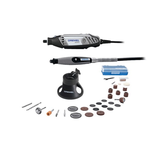 Minitorno Dremel 3000 130W con 30 Accesorios