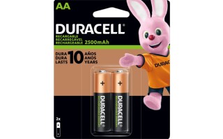 Pilas Recargables Duracell AA 2500mAh x2u Pilas Recargables Duracell AA 2500mAh x2u