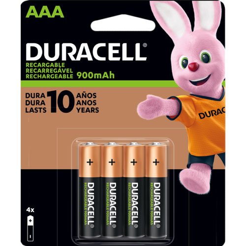 Pilas Recargables Duracell AAA 900mAh x4u