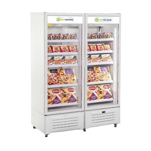 Exhibidora Vertical Ecosilkon 1300L -18°C 2 Puertas