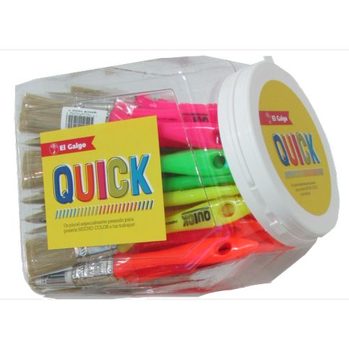 Juego de Pinceles El Galgo Quick c/ Pote  1" x40u