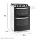 Cocina a Gas Electrolux 4 Hornallas 2 Hornos. Blanco