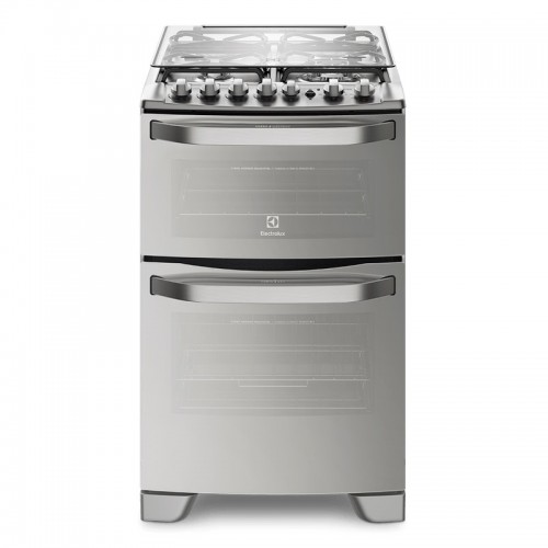 Cocina a Gas Electrolux 4 Hornallas 2 Hornos. Plateado