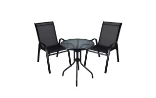 Mesa y Sillas para Jardín Empoli HESX0099 Negro Mesa y Sillas para Jardín Empoli HESX0099 Negro
