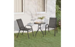 Mesa y Sillas para Jardín Empoli HESX0099 Negro Mesa y Sillas para Jardín Empoli HESX0099 Negro