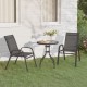 Mesa y Sillas para Jardín Empoli HESX0099 Negro