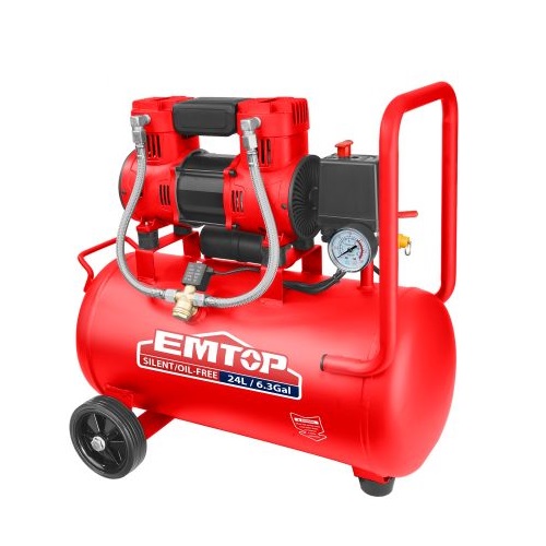 Compresor de Aire Emtop 15243 sin Aceite 24L 116psi 1,5HP