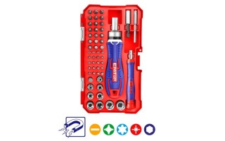 Llaves Tubo y Puntas Bits Emtop EBST05502 enc.1/4" 55pzs Llaves Tubo y Puntas Bits Emtop EBST05502 enc.1/4" 55pzs