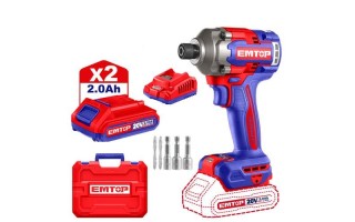 Atornillador de Impacto a Batería Emtop ECIRL 1/4'' 20V Atornillador de Impacto a Batería Emtop ECIRL 1/4'' 20V