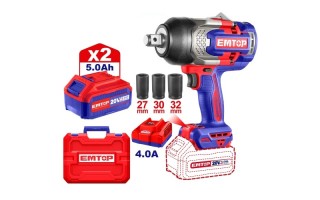 Llave de Impacto a Batería Emtop ECIW enc.3/4'' 1350Nm 20V Llave de Impacto a Batería Emtop ECIW enc.3/4'' 1350Nm 20V