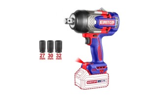 Llave de Impacto a Batería Emtop 3/4'' 1350Nm 20V SIN BAT Llave de Impacto a Batería Emtop 3/4'' 1350Nm 20V SIN BAT