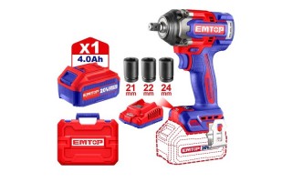 Llave de Impacto a Batería Emtop ECIW enc.1/2'' 500Nm 20V